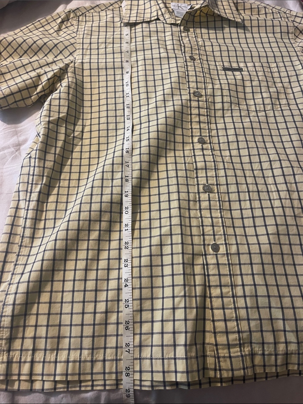 Vintage 90s Calvin Klein Jeans Plaid Button Up Shirt – Made in Hong Kong M Size - Picture 6 of 6